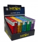Preview: Neon Elektronik Feuerzeug Slim Transparent 4148