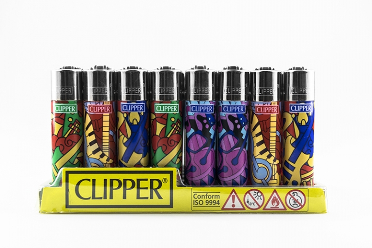 Clipper Feuerzeug nachfüllbar "Cubism Music"