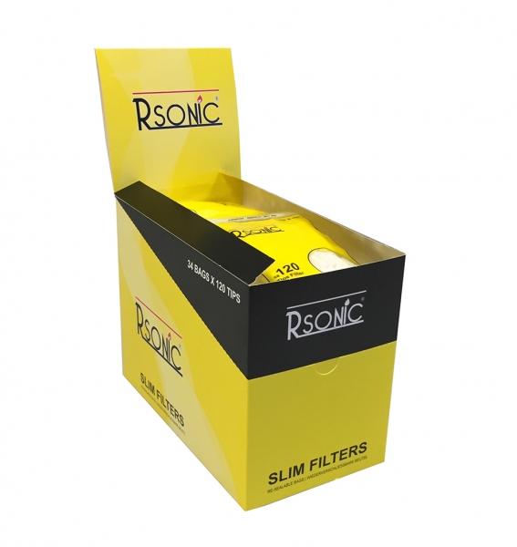 Rsonic Zigaretten Slim Filter 34x120er Beutel 6mm Zip-Verschluss
