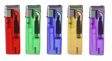 Neon Elektronik Feuerzeug Slim Transparent 4148