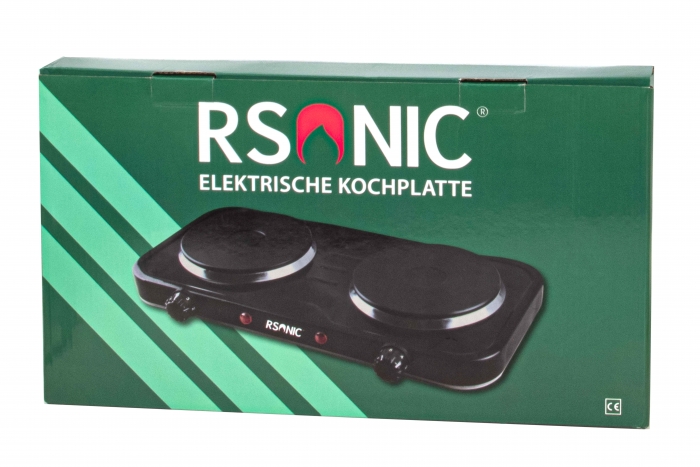 Rsonic Elektrische-Doppelkochplatte 2000W Kochplatte Hot Plate